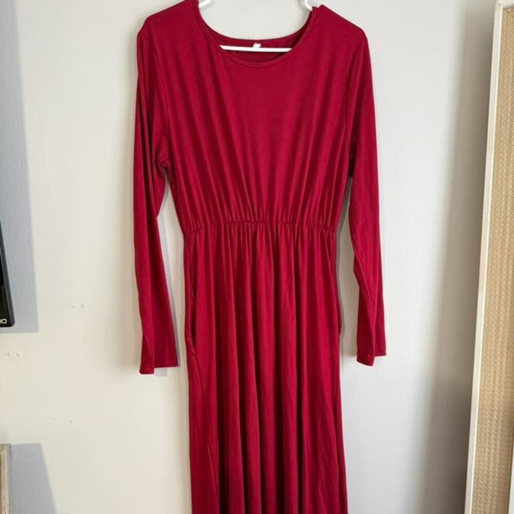 Berry Red Maxi Dress